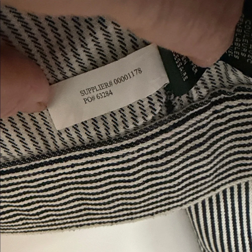 Ralph Lauren Black and White Striped Cotton Jean Jacket - Picture 7 of 7